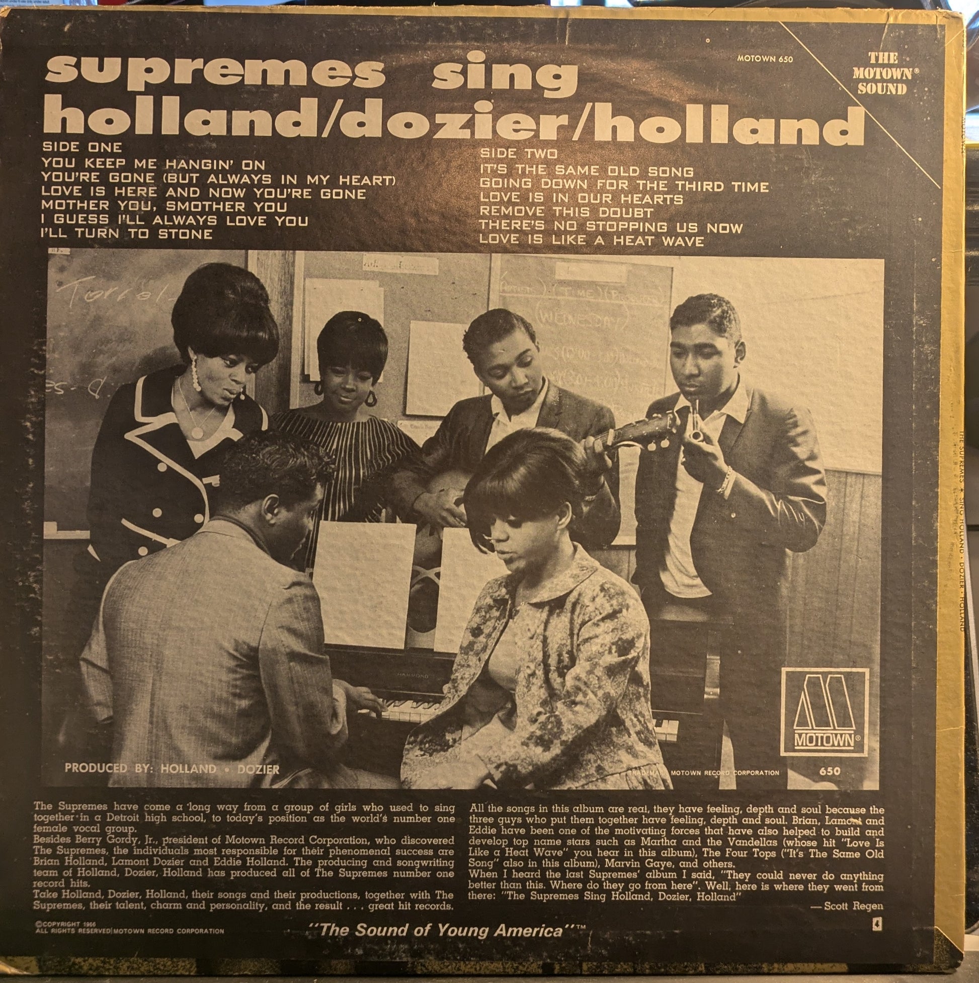 Supremes Sing Holland-Dozier-Holland (VINYL) | Near Mint- (NM-) Near Mint- (NM-) - FUNK / USED *NEAR MINT-*