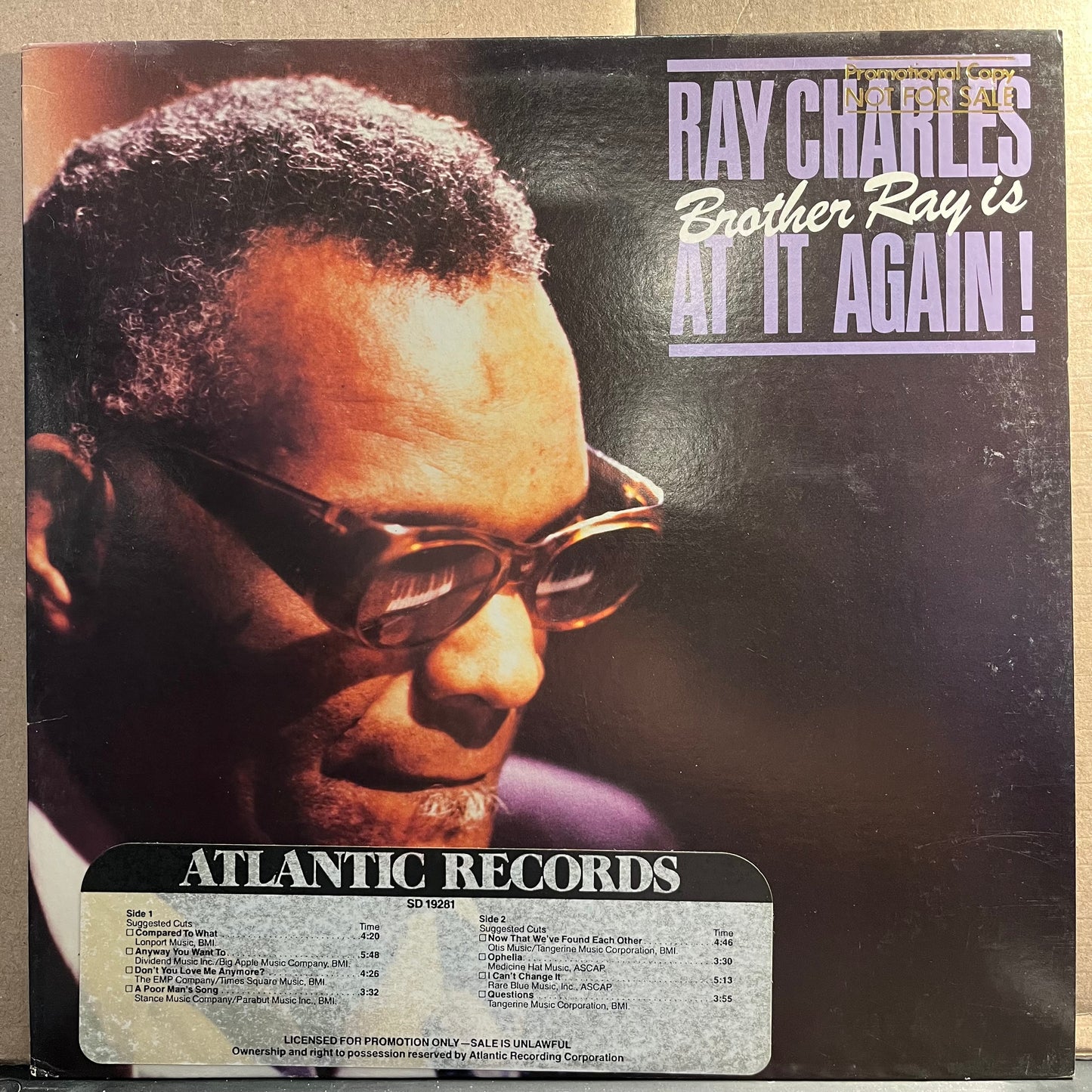 Ray Charles - Brother Ray Is At It Again! *PROMO* | Near Mint (NM) Near Mint (NM) - FUNK / USED *NEAR MINT*