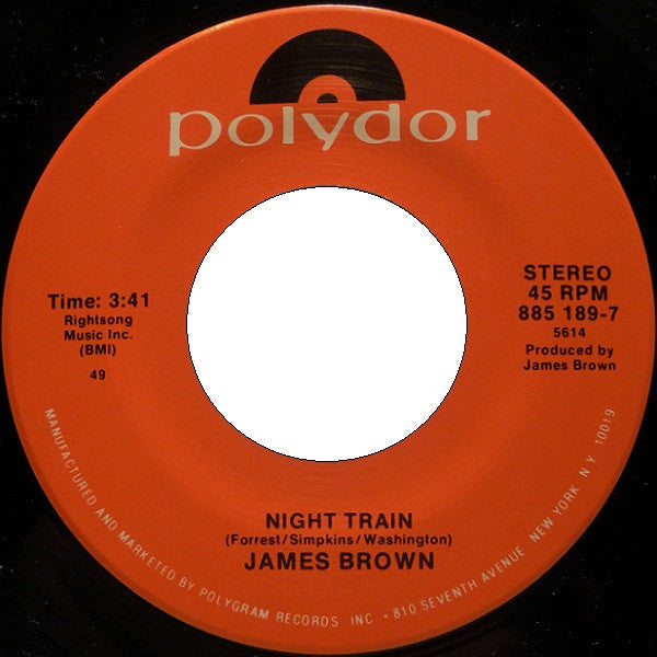 James Brown - Night Train / Papa's Got A Brand New Bag *45* | Near Mint (NM) Generic - FUNK / USED *NEAR MINT*