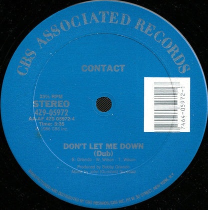 Contact (19) - Don't Let Me Down | Near Mint (NM) Generic - FUNK / USED *NEAR MINT*