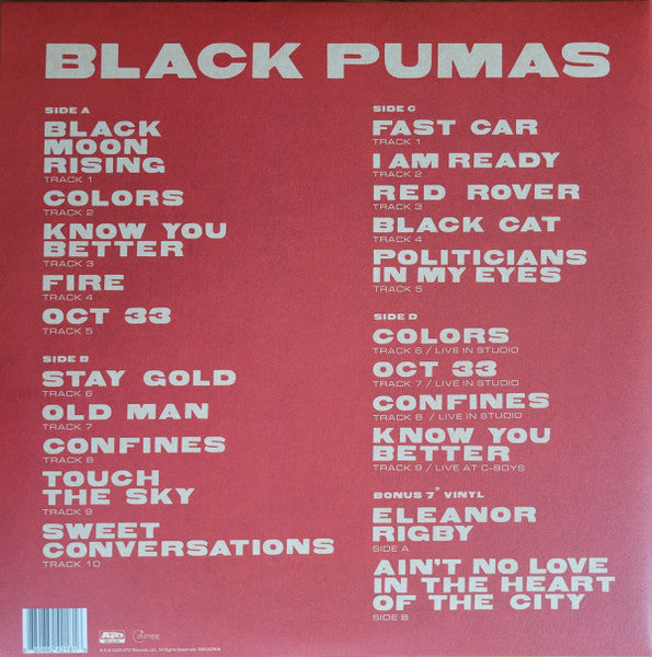 Black Pumas (GALAXY COLOR 2xVINYL) | Near Mint (NM or M-) Near Mint (NM or M-) - FUNK / USED *NEAR MINT*