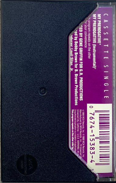 Bobby Brown - My Prerogative *CASSETTE* | Near Mint (NM) Near Mint (NM) - FUNK / USED *NEAR MINT*