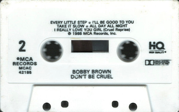 Bobby Brown - Don't Be Cruel *CASSETTE* | Near Mint (NM) Near Mint (NM) - FUNK / USED *NEAR MINT*
