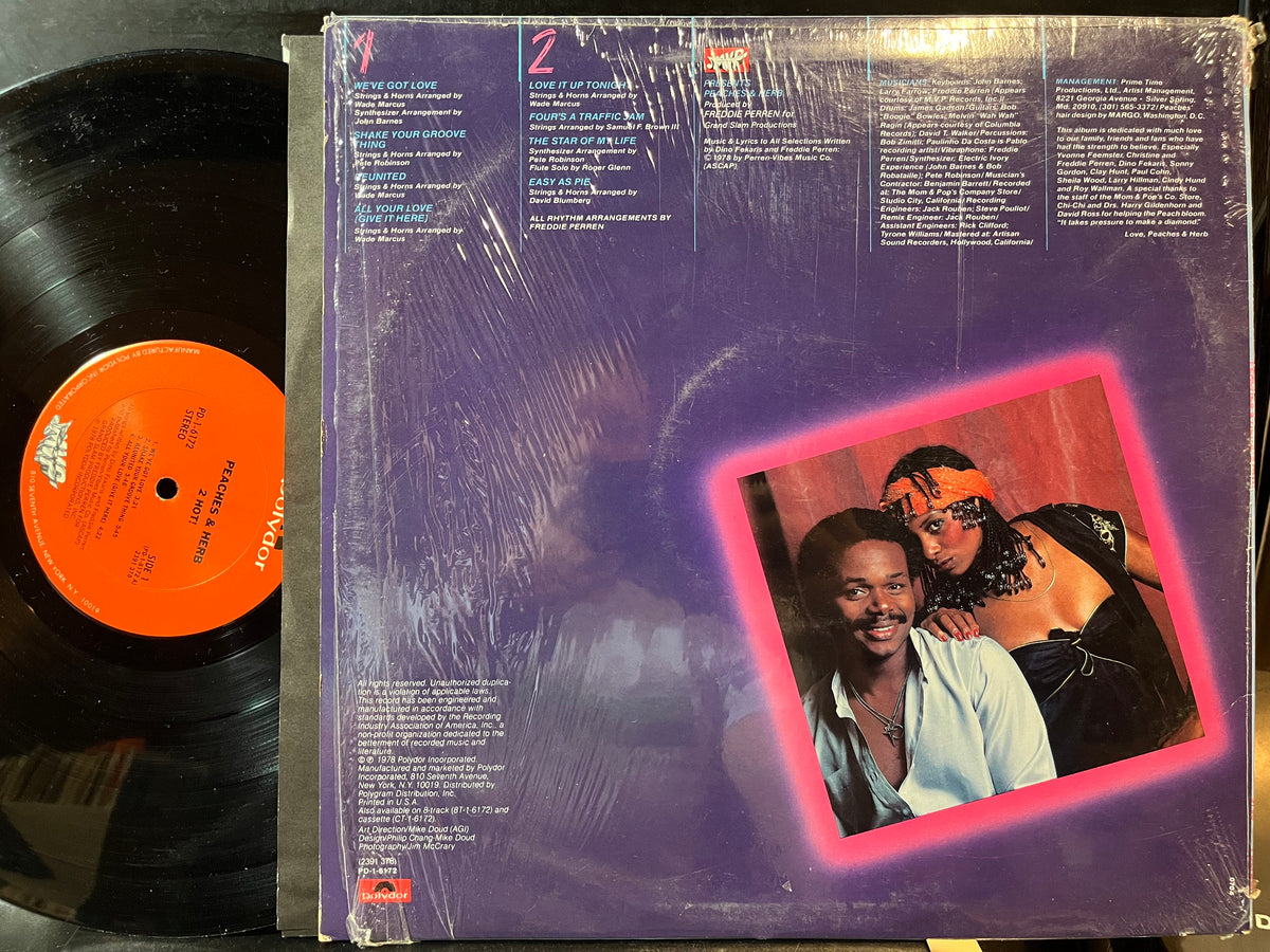Peaches & Herb - 2 Hot! (VINYL LP) | USED Near Mint (NM or M-) Near Mint (NM or M-) - FUNK / USED *NEAR MINT*