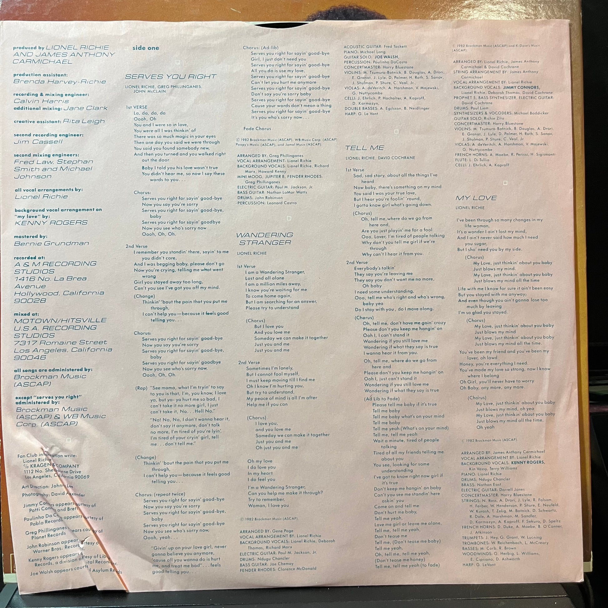 Lionel Richie - Lionel Richie (VINYL LP) | USED - FUNK / USED *NEAR MINT*