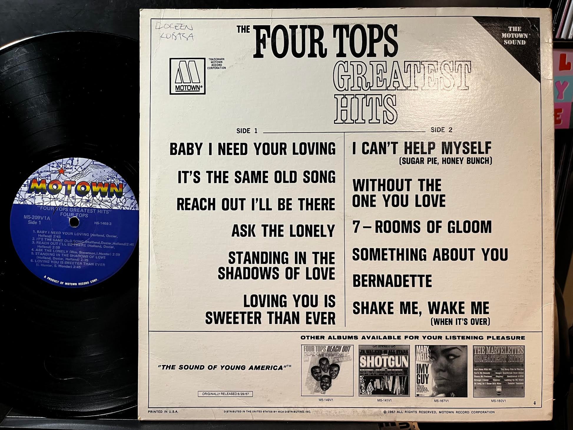 Four Tops - Greatest Hits (VINYL) | Near Mint (NM) Excellent+ (EX+) - FUNK / USED *NEAR MINT*