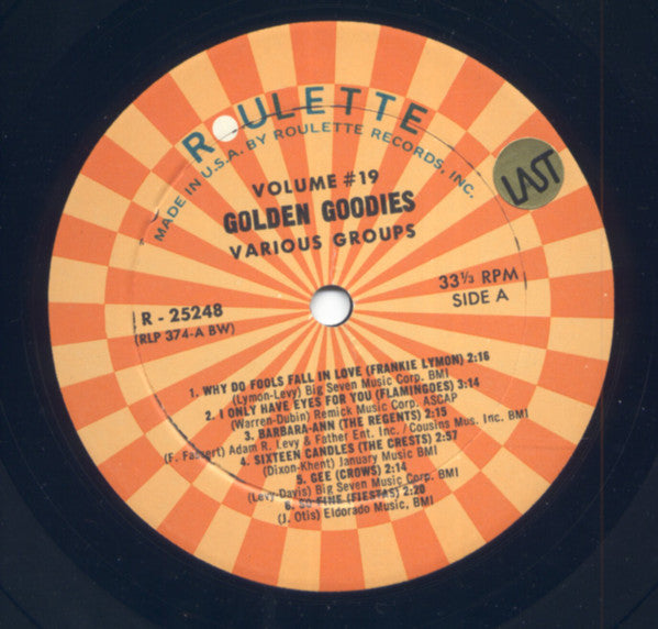 Various - Golden Goodies - Vol. 19 | Near Mint (NM) Near Mint (NM) - FUNK / USED *NEAR MINT*