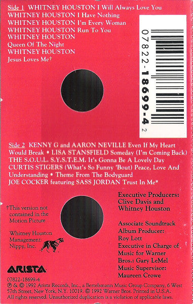 Various - The Bodyguard (Original Soundtrack Album) *CASSETTE* | Near Mint (NM) Near Mint (NM) - FUNK / USED *NEAR MINT*