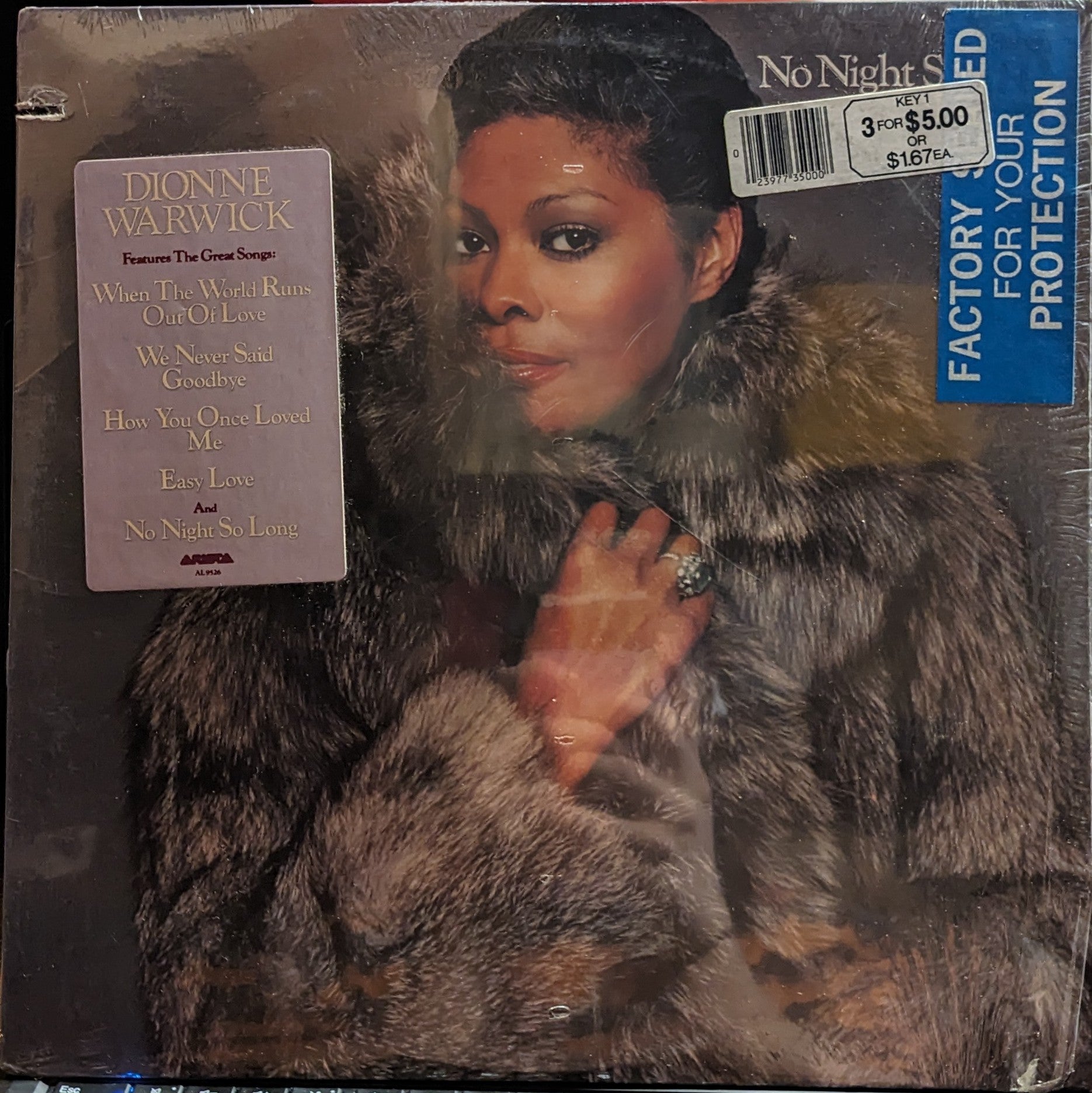 Dionne Warwick - No Night So Long *CLUB* | Near Mint (NM) Near Mint (NM) - FUNK / USED *NEAR MINT*