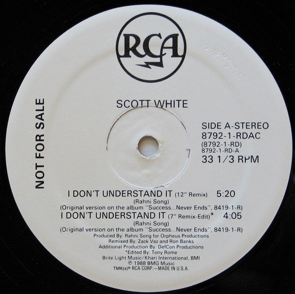 I Don't Understand It (12" VINYL) | Near Mint (NM) Very Good Plus (VG+) - FUNK / USED *NEAR MINT*