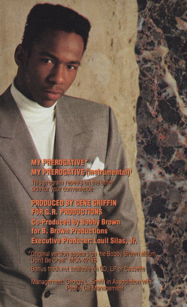 Bobby Brown - My Prerogative *CASSETTE* | Near Mint (NM) Near Mint (NM) - FUNK / USED *NEAR MINT*
