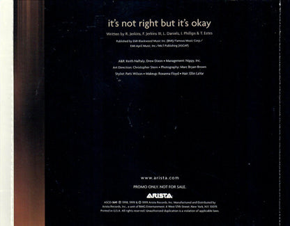 It's Not Right But It's Okay (CD) | Near Mint (NM) Excellent+ (EX+) - FUNK / USED *NEAR MINT*