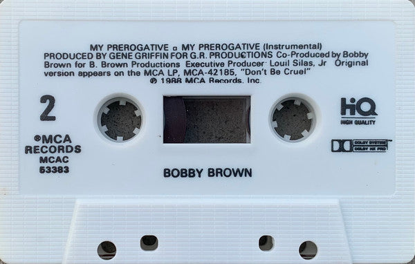 Bobby Brown - My Prerogative *CASSETTE* | Near Mint (NM) Near Mint (NM) - FUNK / USED *NEAR MINT*