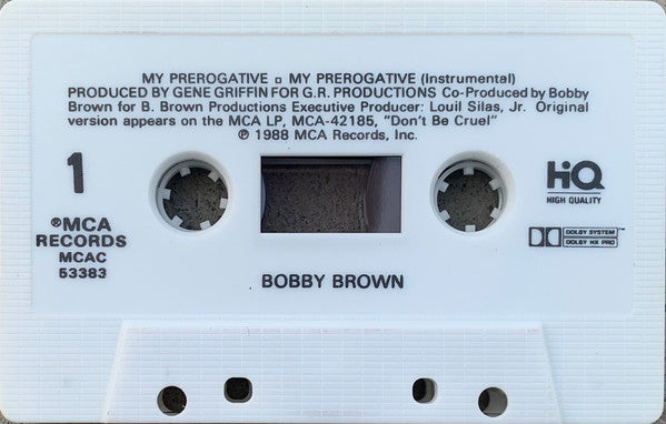 Bobby Brown - My Prerogative *CASSETTE* | Near Mint (NM) Near Mint (NM) - FUNK / USED *NEAR MINT*