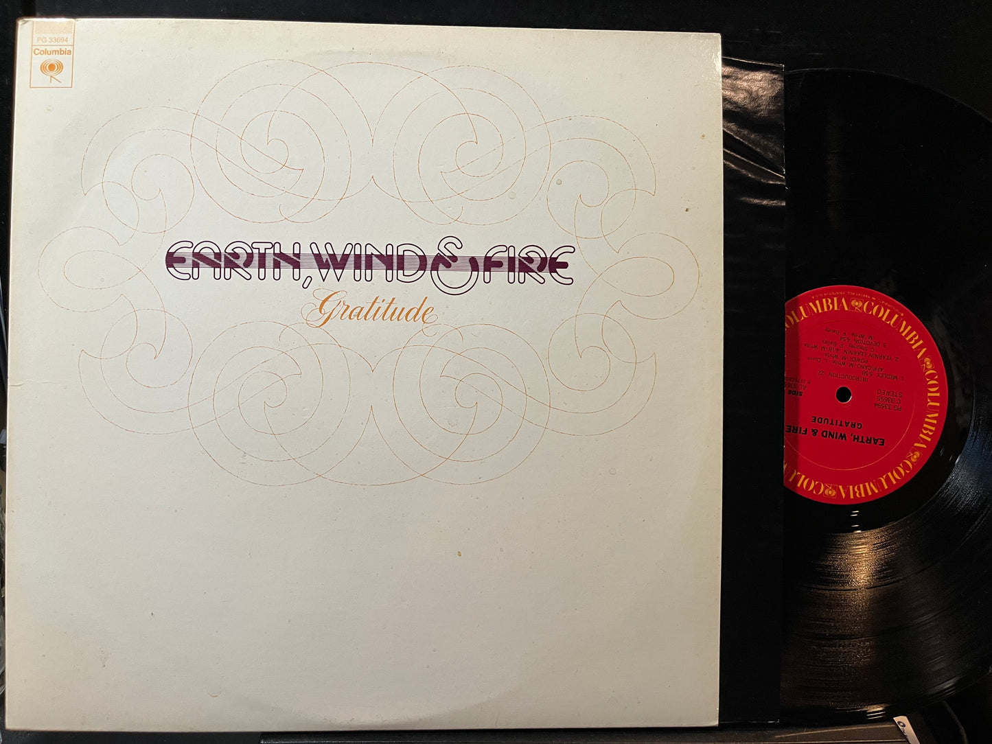 Earth, Wind & Fire - Gratitude (VINYL 2xLP Columbia – PG 33695) | USED Near Mint (NM) Excellent+ (EX+) - FUNK / USED *NEAR MINT*