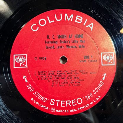O.C. Smith At Home (VINYL) | Very Good Plus (VG+) Near Mint (NM) - FUNK / USED *VERY GOOD+*