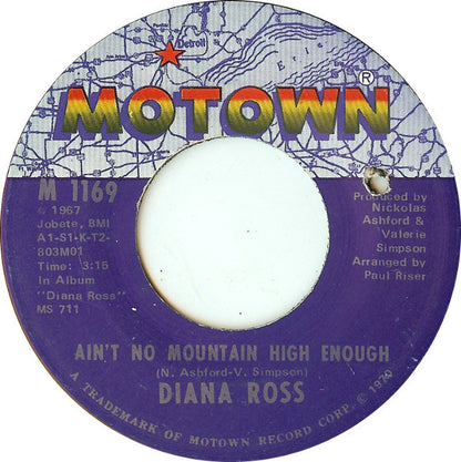 Diana Ross - Ain't No Mountain High Enough / Can't It Wait Until Tomorrow | Very Good Plus (VG+) Excellent (EX) - FUNK / USED *VERY GOOD+*