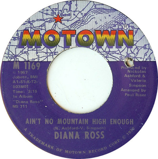 Diana Ross - Ain't No Mountain High Enough / Can't It Wait Until Tomorrow | Very Good Plus (VG+) Excellent (EX) - FUNK / USED *VERY GOOD+*