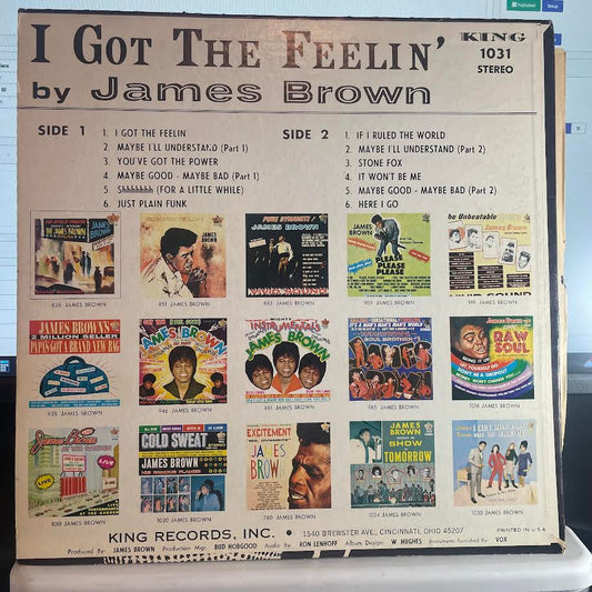 James Brown & The Famous Flames - I Got The Feelin' (VINYL) | Very Good Plus (VG+) Very Good (VG) - FUNK / USED *VERY GOOD+*