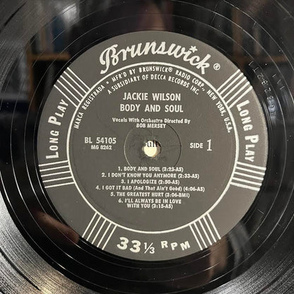 Jackie Wilson - Body And Soul | Very Good (VG) Good Plus (G+) - FUNK / USED *VERY GOOD*