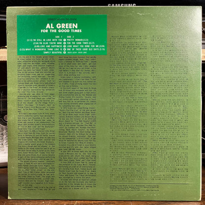 For The Good Time (KOREA VINYL) | Very Good (VG) Very Good Plus (VG+) - FUNK / USED *VERY GOOD*