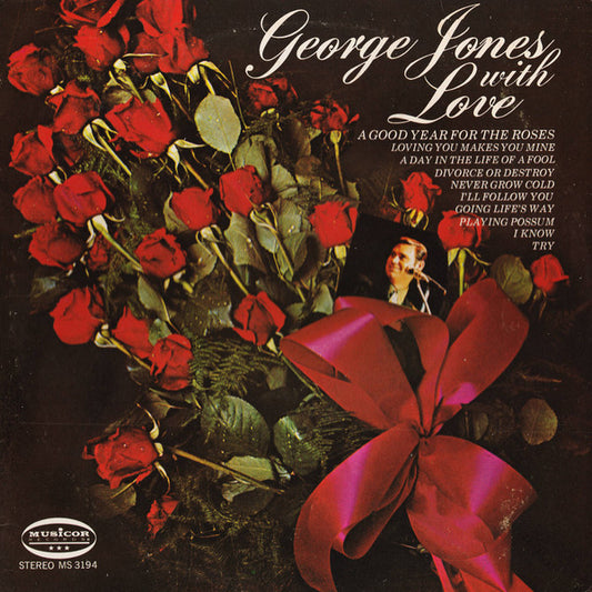 George Jones (2) With Love Musicor Records LP, Album Very Good Plus (VG+) Very Good (VG)