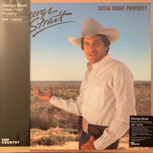 George Strait Ocean Front Property MCA Records LP, Album, Club, RE, RM, Blu Mint (M) Mint (M)