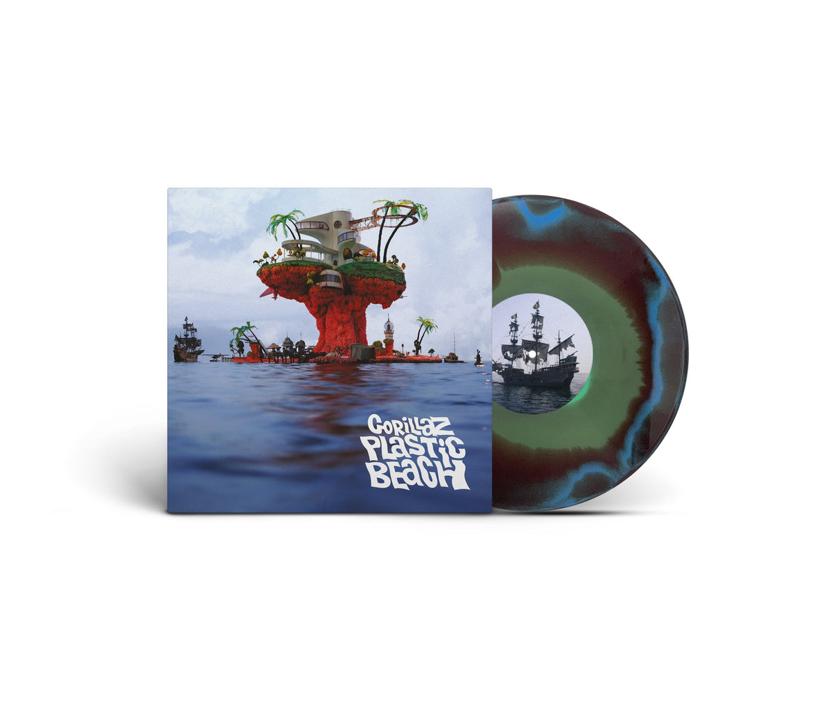 Gorillaz - Plastic Beach (Limited, Brick & Mortar Exclusive) [Half-Speed Mastered] [Blue, Green And Orange Vinyl] |