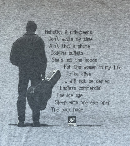 Heretics & Privateers Gray Shirt | 50/50 Men's XL Short Sleeve T-Shirt | Gray