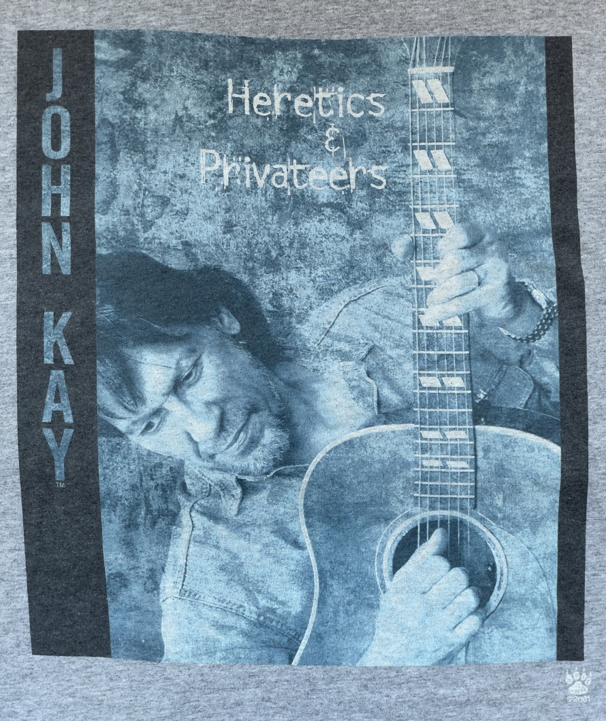 Heretics & Privateers Gray Shirt | 50/50 Men's XL Short Sleeve T-Shirt | Gray