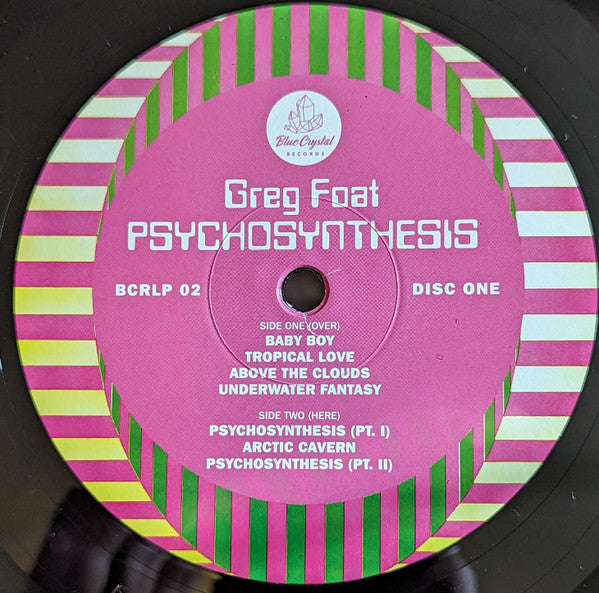 Greg Foat Psychosynthesis Blue Crystal Records (2) 2xLP, Album Mint (M) Mint (M)