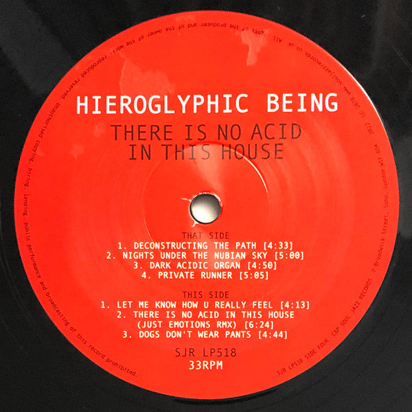 Hieroglyphic Being - There Is No Acid In This House | Mint (M) Mint (M) - TECHNO