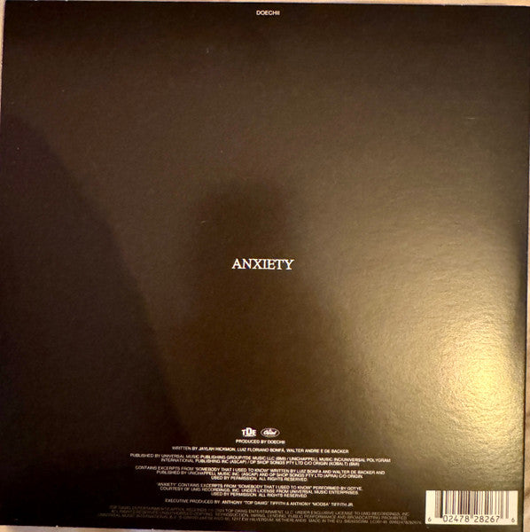 Anxiety (Limited Edition, Silver Vinyl 7") | - HIP HOP *NEW/COLOR*