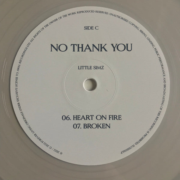 Little Simz - No Thank You (2xCLEAR VINYL) | Mint (M) Mint (M) - HIP HOP *NEW/COLOR*
