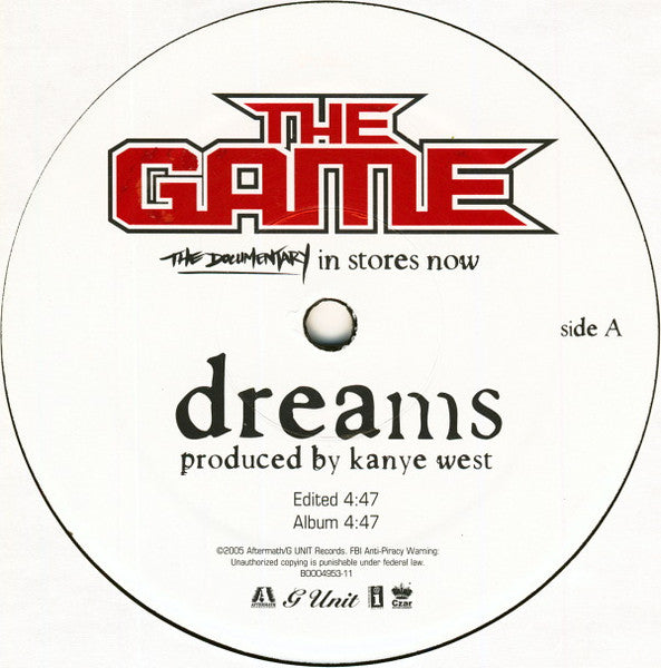 The Game - Dreams (VINYL 12" CZAR ENTERTAINMENT B0004953-11 2005) | Mint (M) Excellent+ (EX+) - HIP HOP / NEW *SEALED*