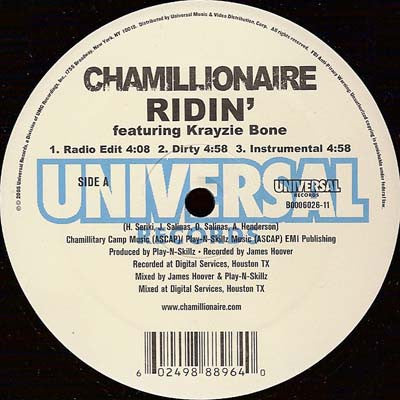 Chamillionaire - Ridin' / Southern Takeover (VINYL 12" SINGLE UNIVERSAL B0006026-11 2005) | Mint (M) Near Mint (NM) - HIP HOP / NEW *SEALED*