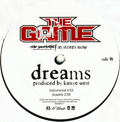 The Game - Dreams (VINYL 12" CZAR ENTERTAINMENT B0004953-11 2005) | Mint (M) Excellent+ (EX+) - HIP HOP / NEW *SEALED*