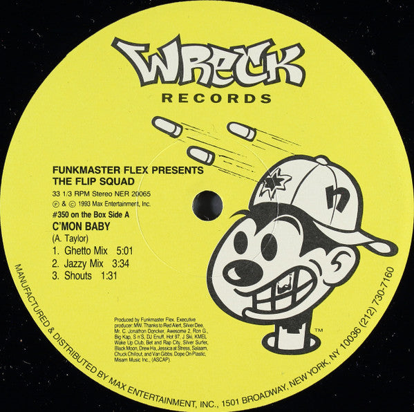 Funkmaster Flex presents The Flip Squad - C'mon Baby / Butterfly Style (VINYL 12" SINGLE WRECK NER 20065 1993) | USED Mint (M) Near Mint (NM) - HIP HOP / NEW *SEALED*