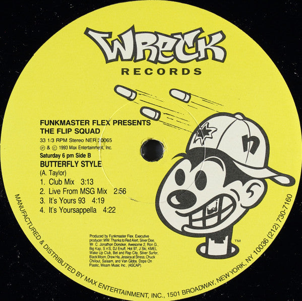 Funkmaster Flex presents The Flip Squad - C'mon Baby / Butterfly Style (VINYL 12" SINGLE WRECK NER 20065 1993) | USED Mint (M) Near Mint (NM) - HIP HOP / NEW *SEALED*