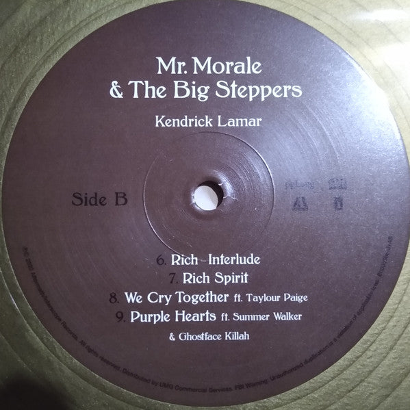 Kendrick Lamar - Mr. Morale & The Big Steppers *SEALED* (GOLD METALLIC 2xVINYL) | Mint (M) Mint (M) - HIP HOP *NEW*