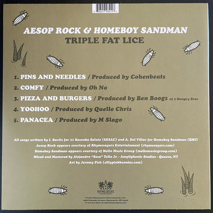 Aesop Rock & Homeboy Sandman - Triple Fat Lice | Mint (M) Mint (M) - HIP HOP/RAP *SEALED*