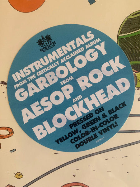 Aesop Rock X Blockhead - Garbology: Instrumentals (YELLOW, GREEN & BLACK VINYL) | Mint (M) - HIP HOP/RAP *SEALED*