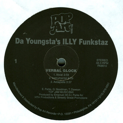 Da Youngsta's - Verbal Glock / Every Man 4 Theyself | Very Good Plus (VG+) Very Good Plus (VG+) - HIP HOP/RAP / USED *EXCELLENT+*
