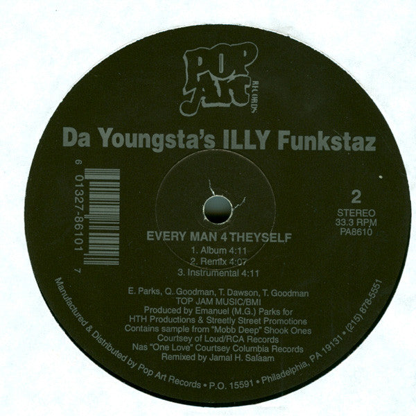Da Youngsta's - Verbal Glock / Every Man 4 Theyself | Very Good Plus (VG+) Very Good Plus (VG+) - HIP HOP/RAP / USED *EXCELLENT+*