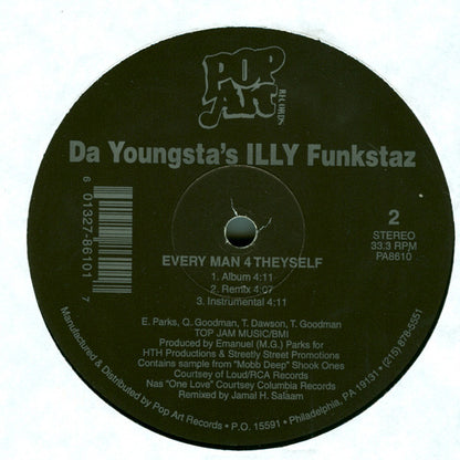 Da Youngsta's - Verbal Glock / Every Man 4 Theyself | Very Good Plus (VG+) Very Good Plus (VG+) - HIP HOP/RAP / USED *EXCELLENT+*