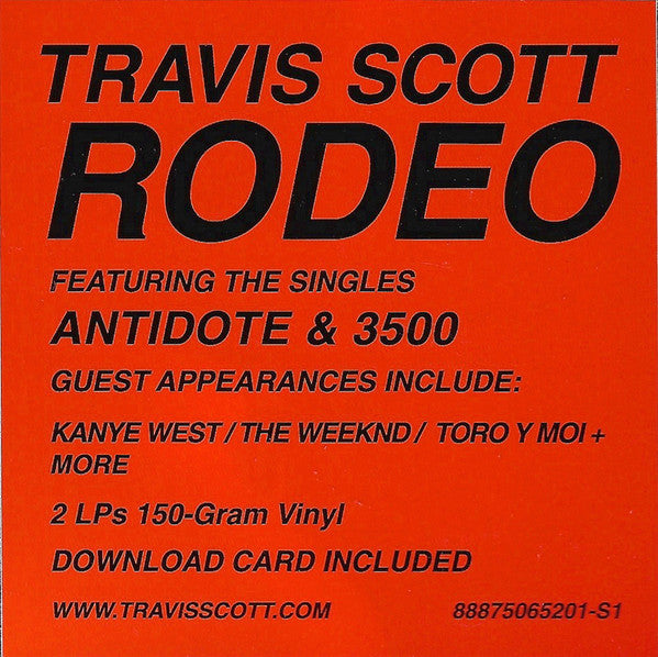 Buy Travis Scott (2) : Rodeo (LP,Album,Repress) Online for a great price –  Feels So Good
