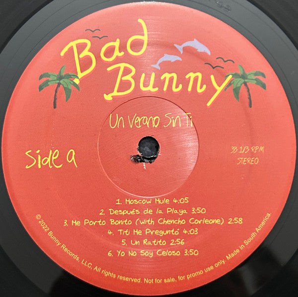 Un Verano Sin Ti (PROMO 2xVINYL) | - HIP HOP/REGGAE *NEW*