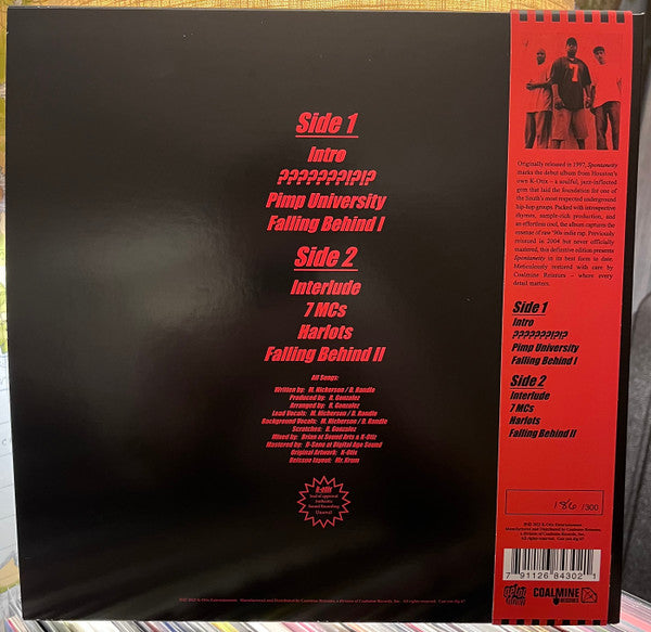 Spontaneity (COLOR VINYL) | Mint (M) Mint (M) - HIP HOP *SEALED/COLOR*