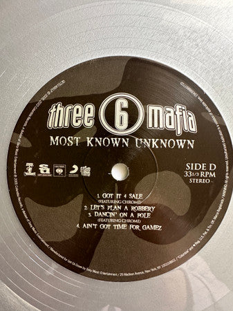 Three 6 Mafia - Most Known Unknown (SILVER VINYL LP LTD EDT Get On Down GET51466G) | NEW - HIP HOP *SEALED/COLOR*