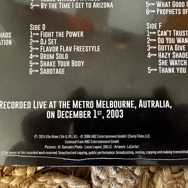 Public Enemy Revolverlution Tour 2003 3xLP Mint (M) Mint (M)